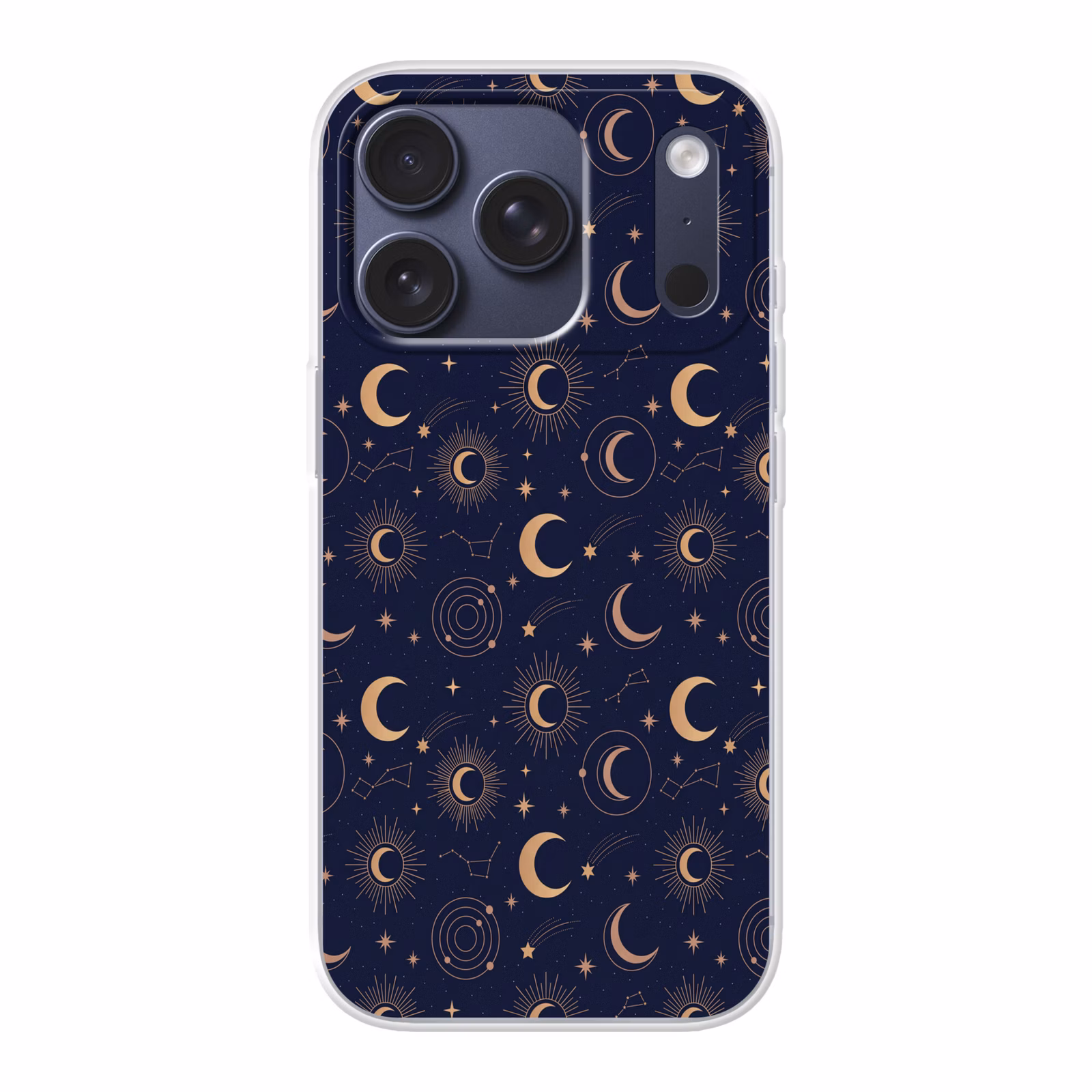 Telefoonhoesje - Maan - Sterren - Goud — 1