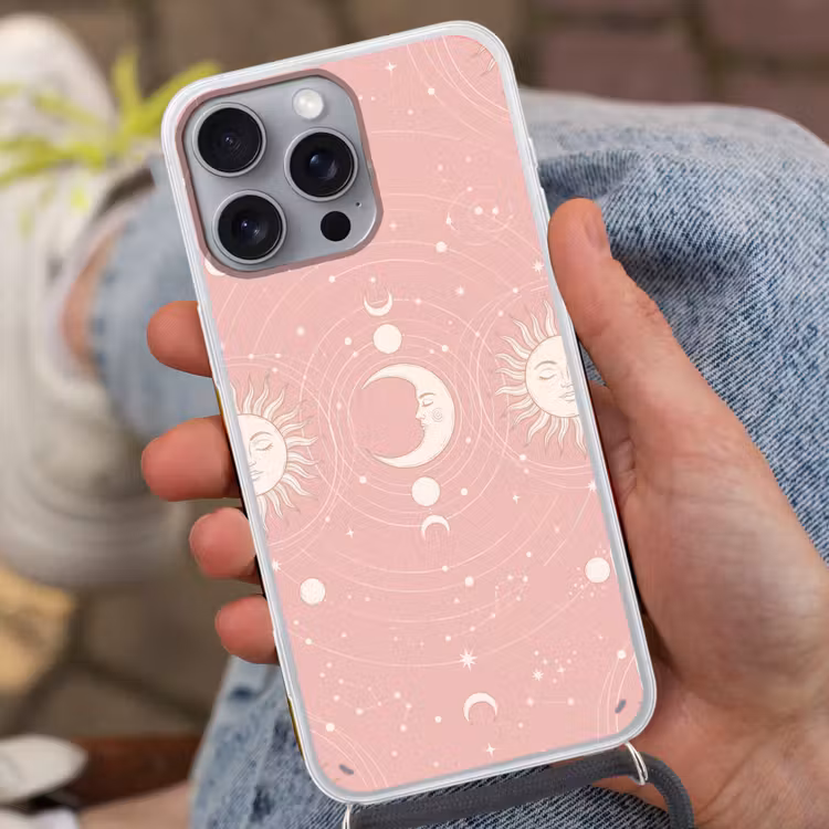 Telefoonhoesje met koord - Zon - Sterren - Hemel — 2