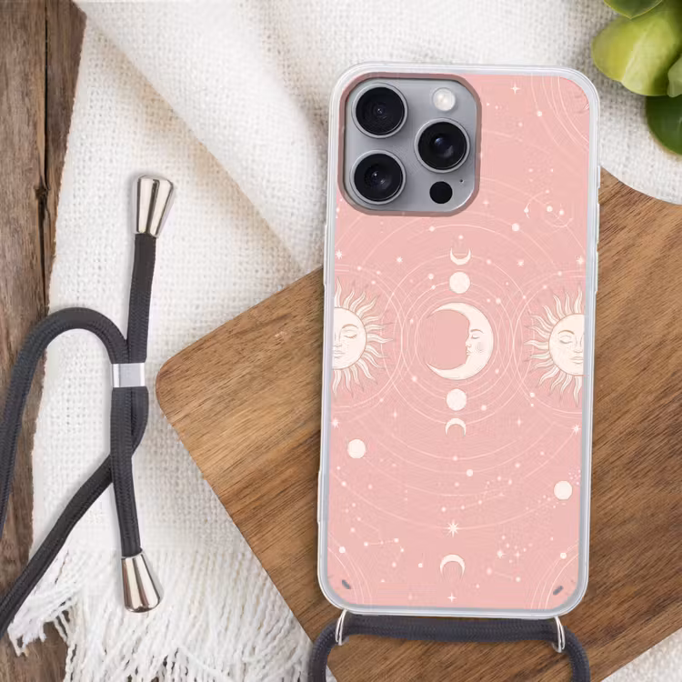 Telefoonhoesje met koord - Zon - Sterren - Hemel — 3