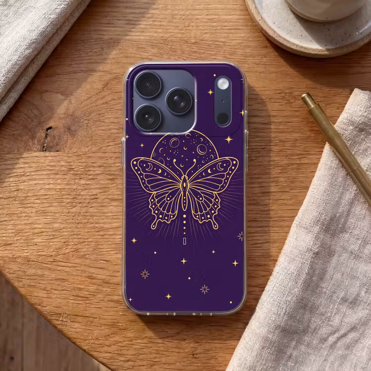 Telefoonhoesje - Vlinder - Maan - Mystiek — 2