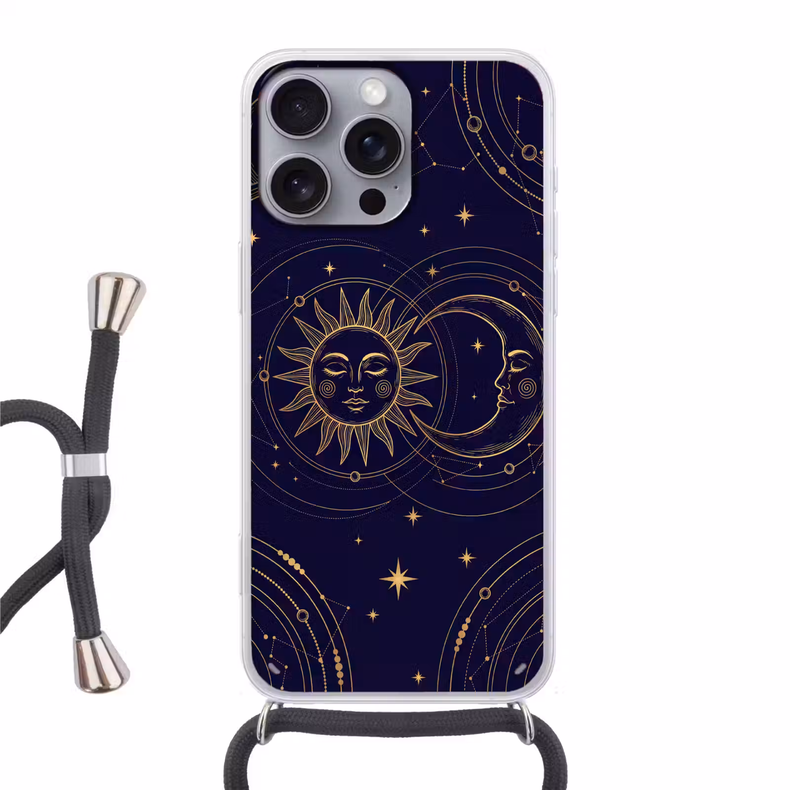Telefoonhoesje met koord - Zon - Maan - Astrologie — 1