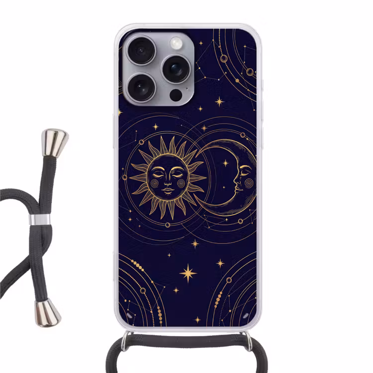 Telefoonhoesje met koord - Zon - Maan - Astrologie — 1