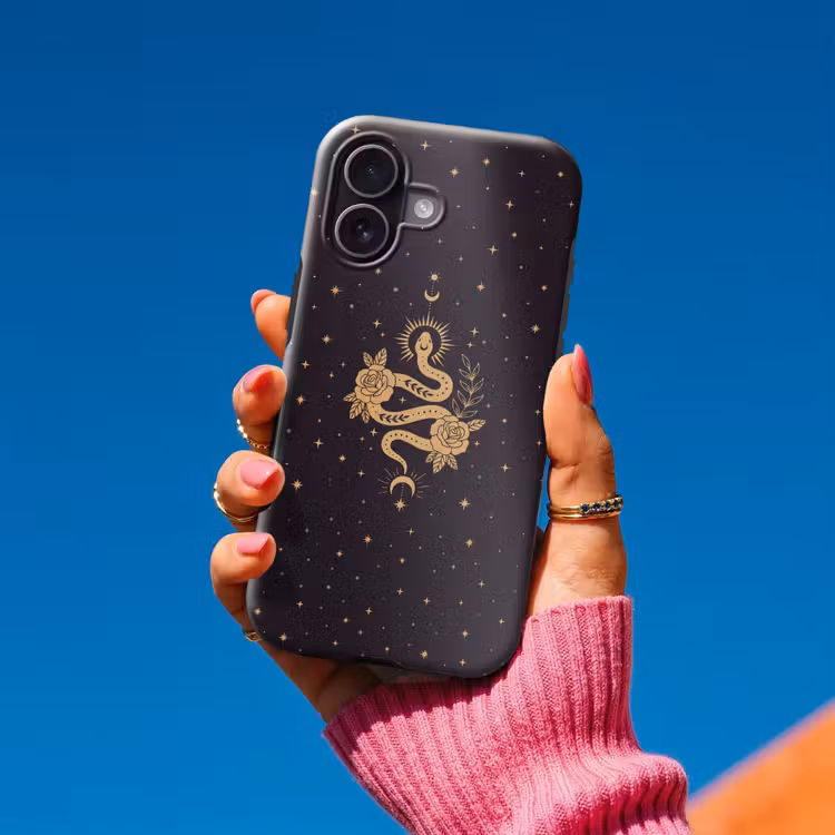 Telefoonhoesje Toughcase - Slang - Bloemen - Mystiek — 2