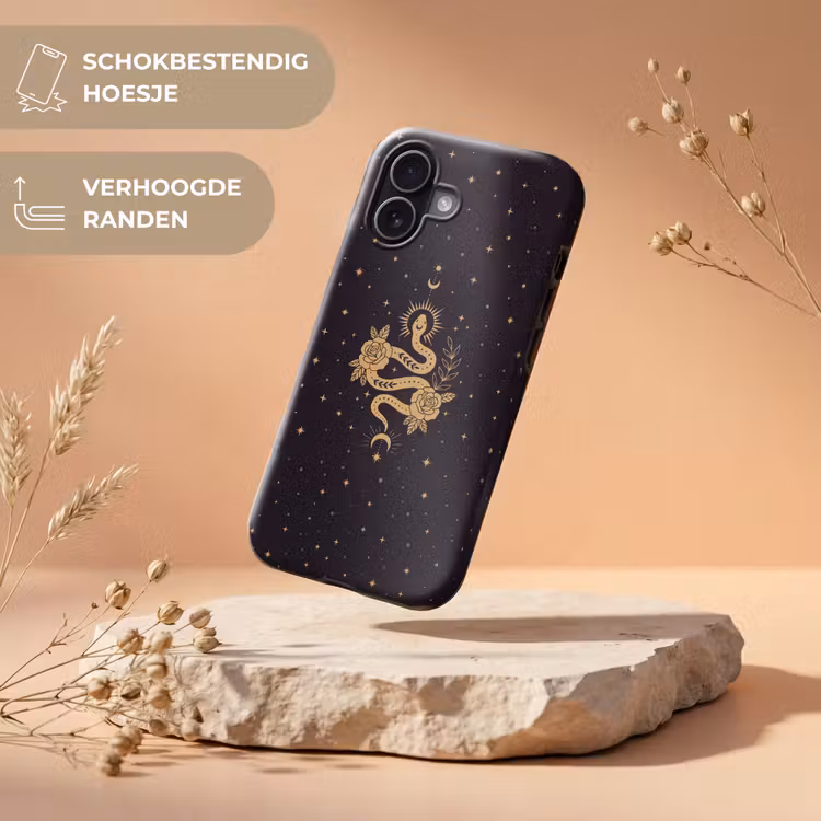 Telefoonhoesje Toughcase - Slang - Bloemen - Mystiek — 5