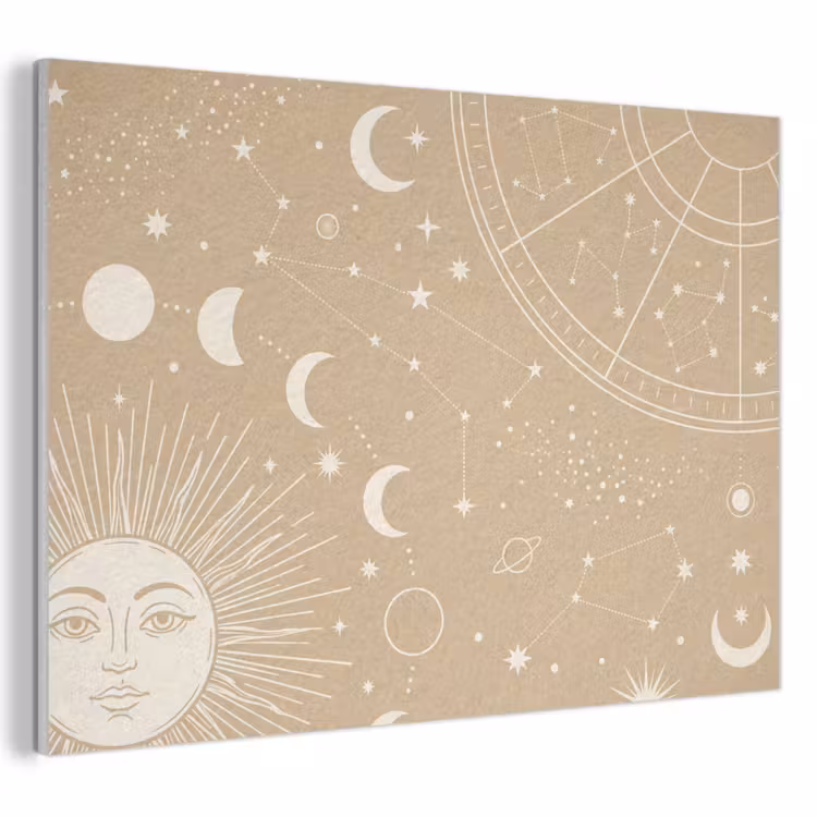 Akoestisch schilderij - Zon - Maan - Sterren — 1