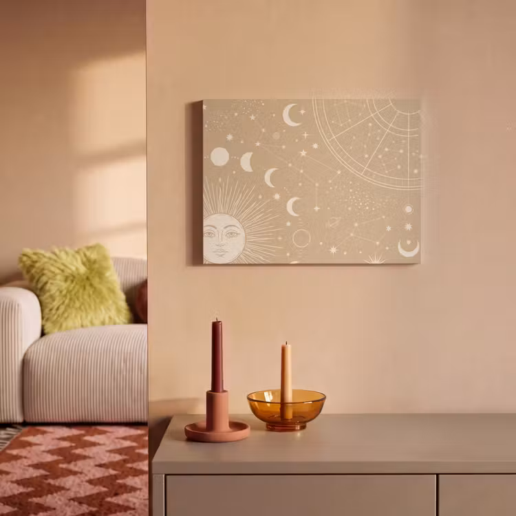 Akoestisch schilderij - Zon - Maan - Sterren — 2