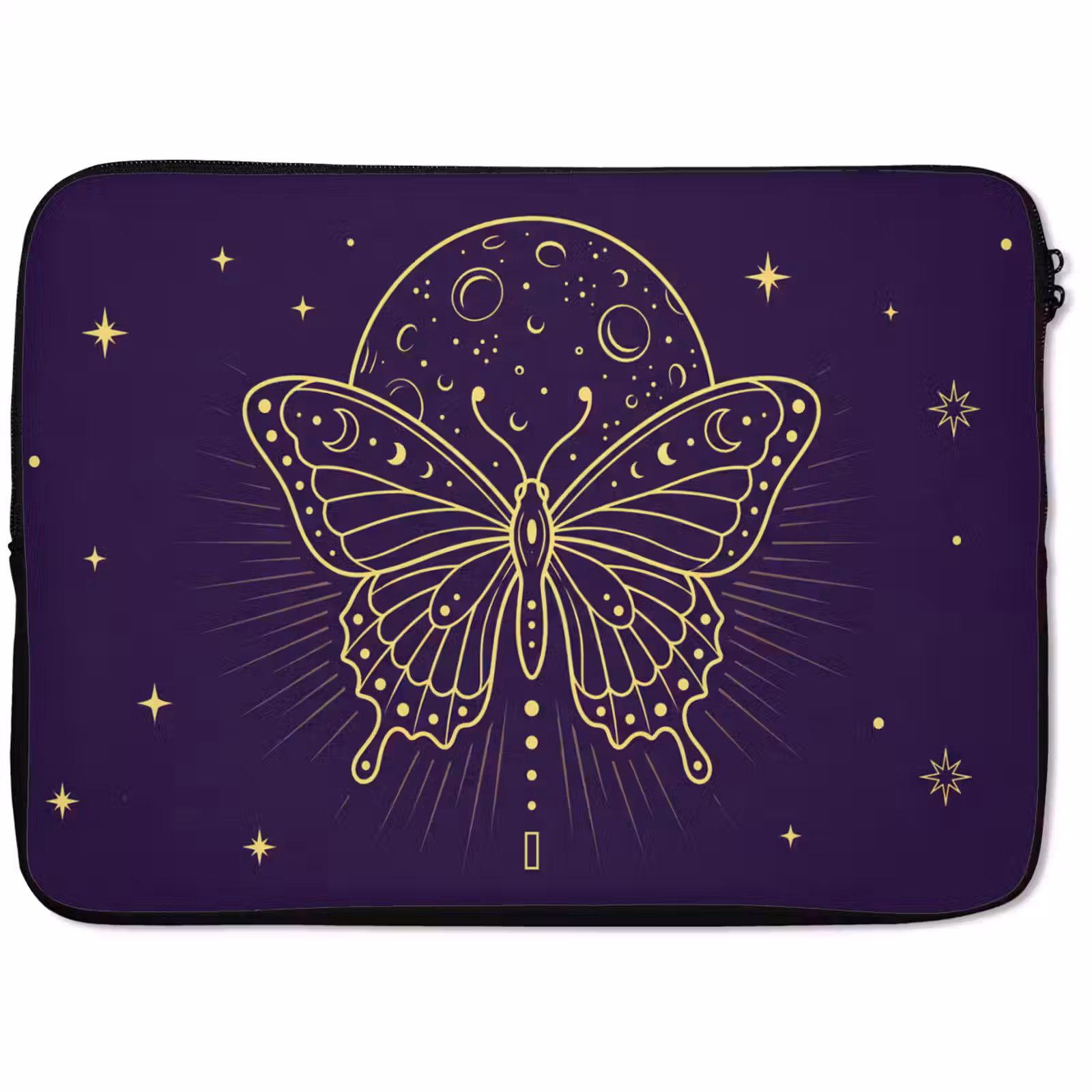 Laptophoes Vlinder - Maan - Mystiek — 1