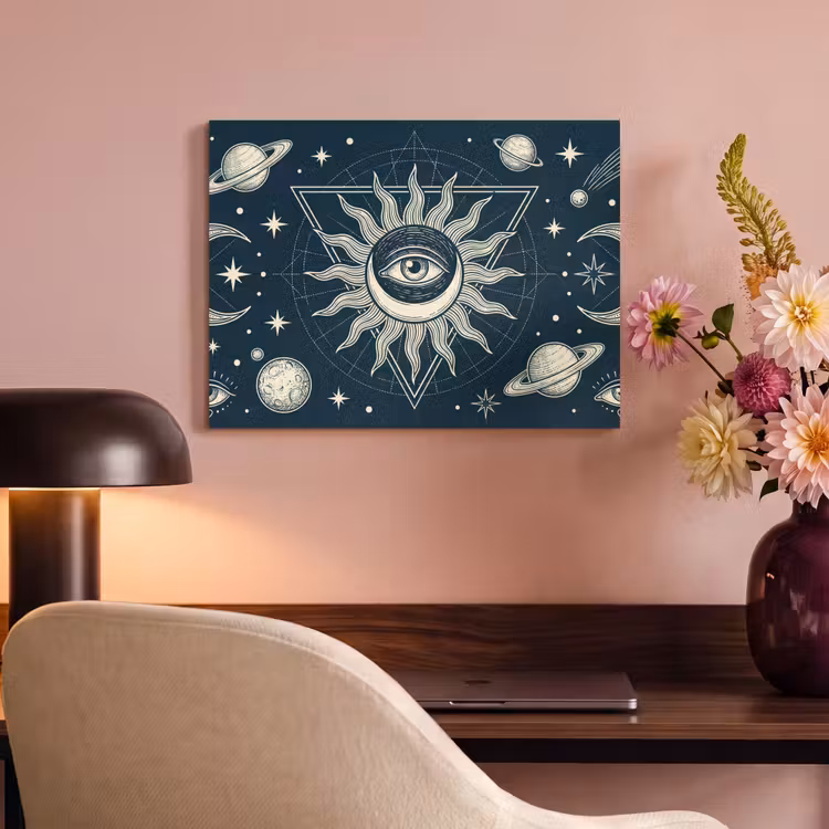 Akoestisch schilderij - Zon Maan Sterren — 4