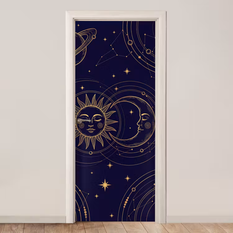 Deursticker - Zon - Maan - Astrologie — 1