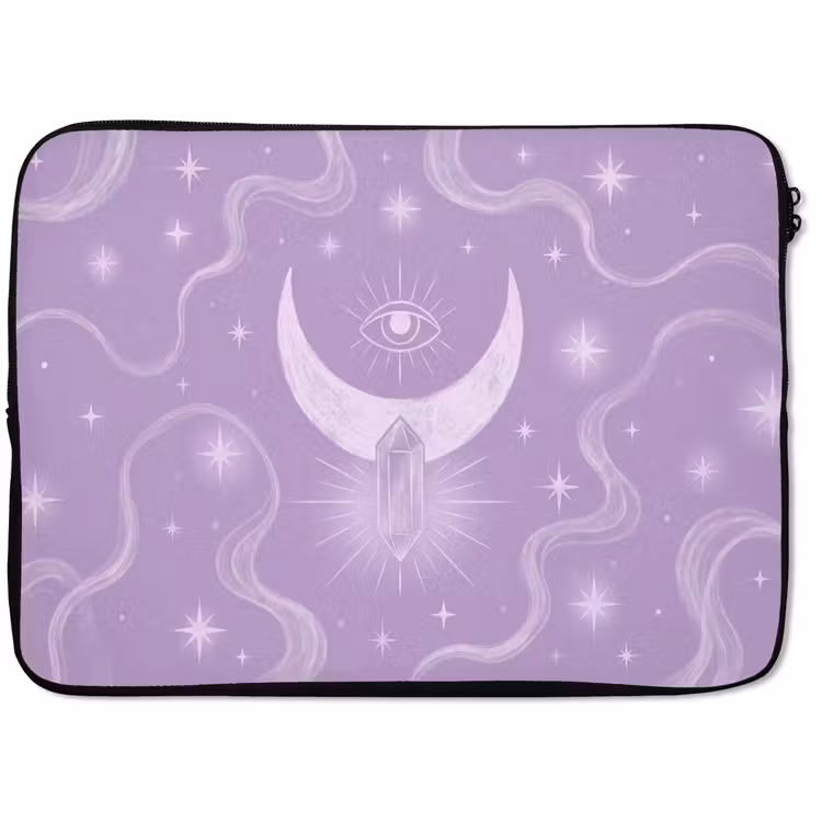 Laptophoes Maan - Mystiek - Paars — 1
