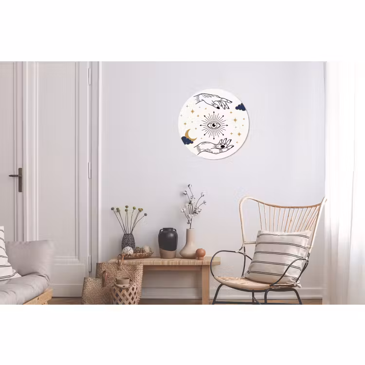 Muurcirkel aluminium - Handen - Mystiek - Symbolen — 2