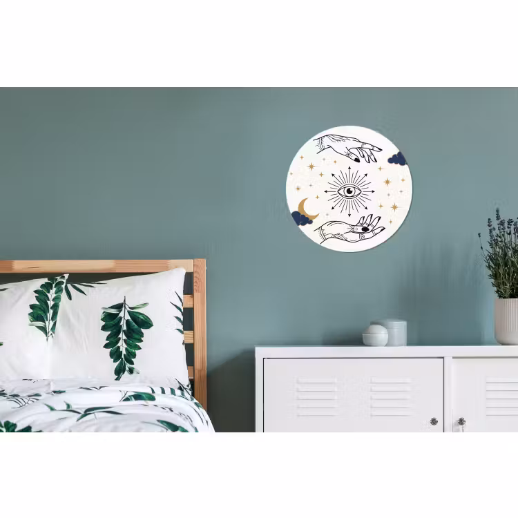 Muurcirkel aluminium - Handen - Mystiek - Symbolen — 4