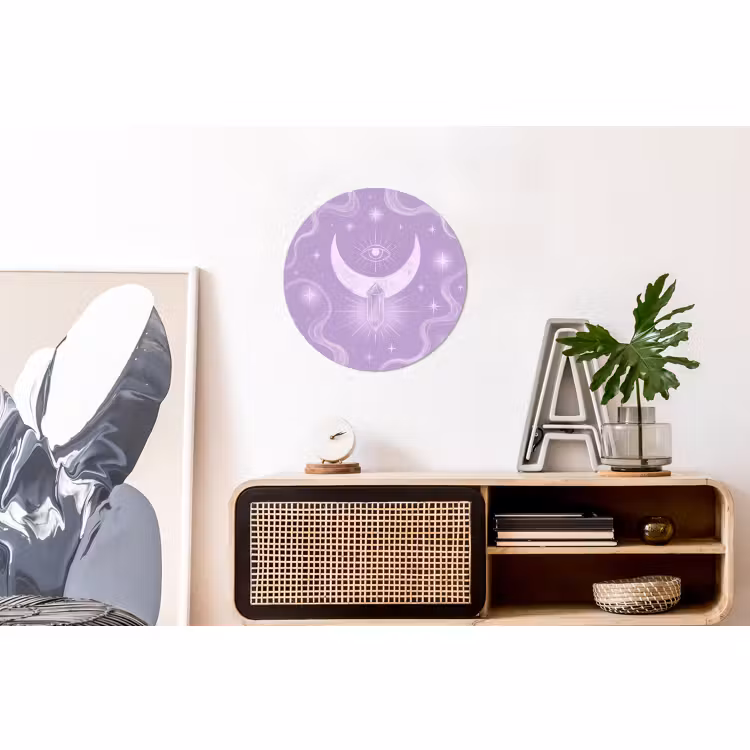 Muurcirkel aluminium - Maan - Mystiek - Paars — 3