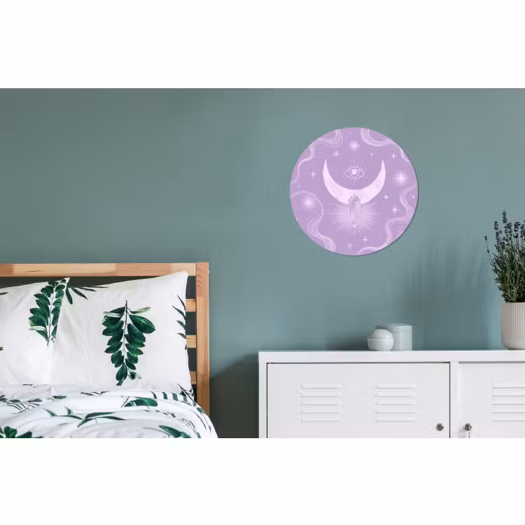 Muurcirkel aluminium - Maan - Mystiek - Paars — 4
