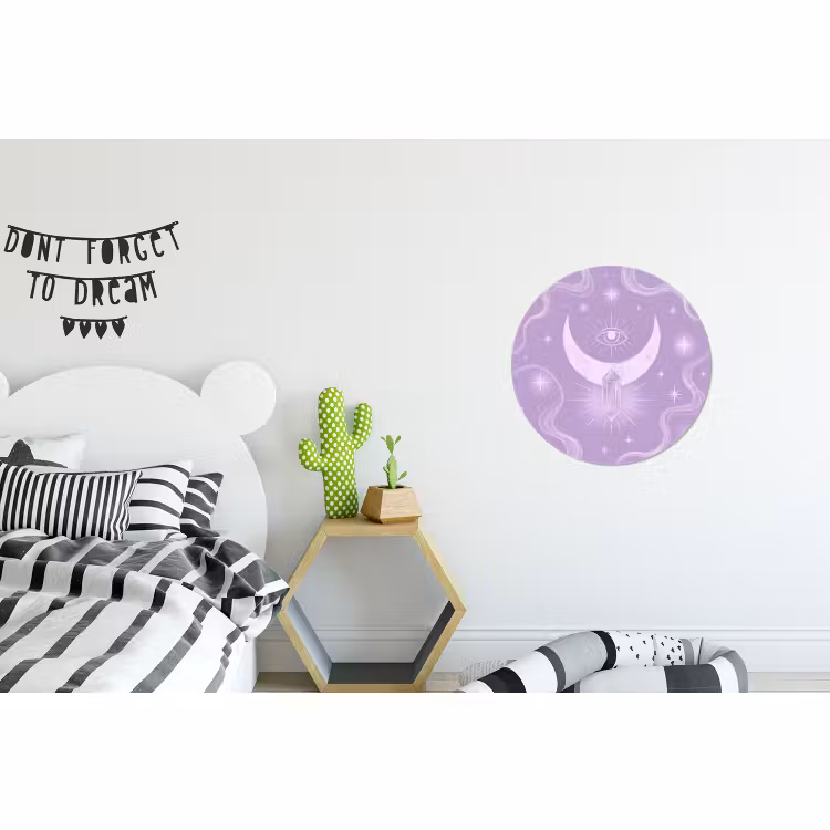 Muurcirkel aluminium - Maan - Mystiek - Paars — 5
