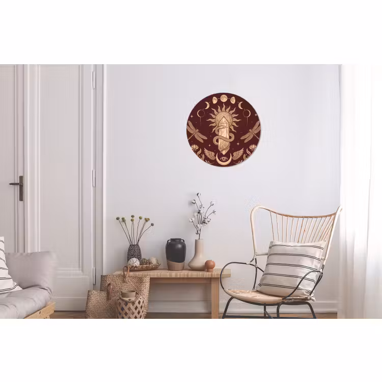 Muurcirkel aluminium - Mystiek - Hemel - Goud — 2