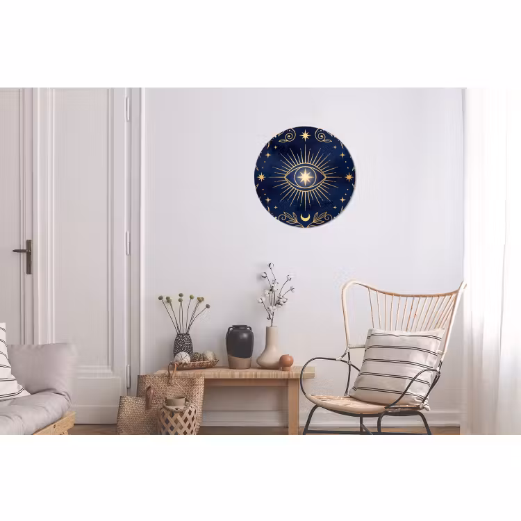 Muurcirkel aluminium - Oog - Patroon - Mystiek — 2