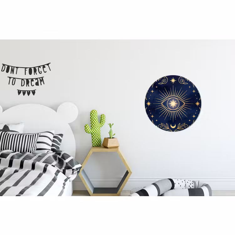 Muurcirkel aluminium - Oog - Patroon - Mystiek — 5