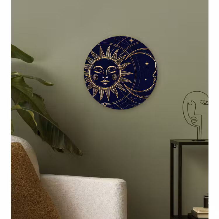 Muurcirkel glas - Zon - Maan - Astrologie — 3