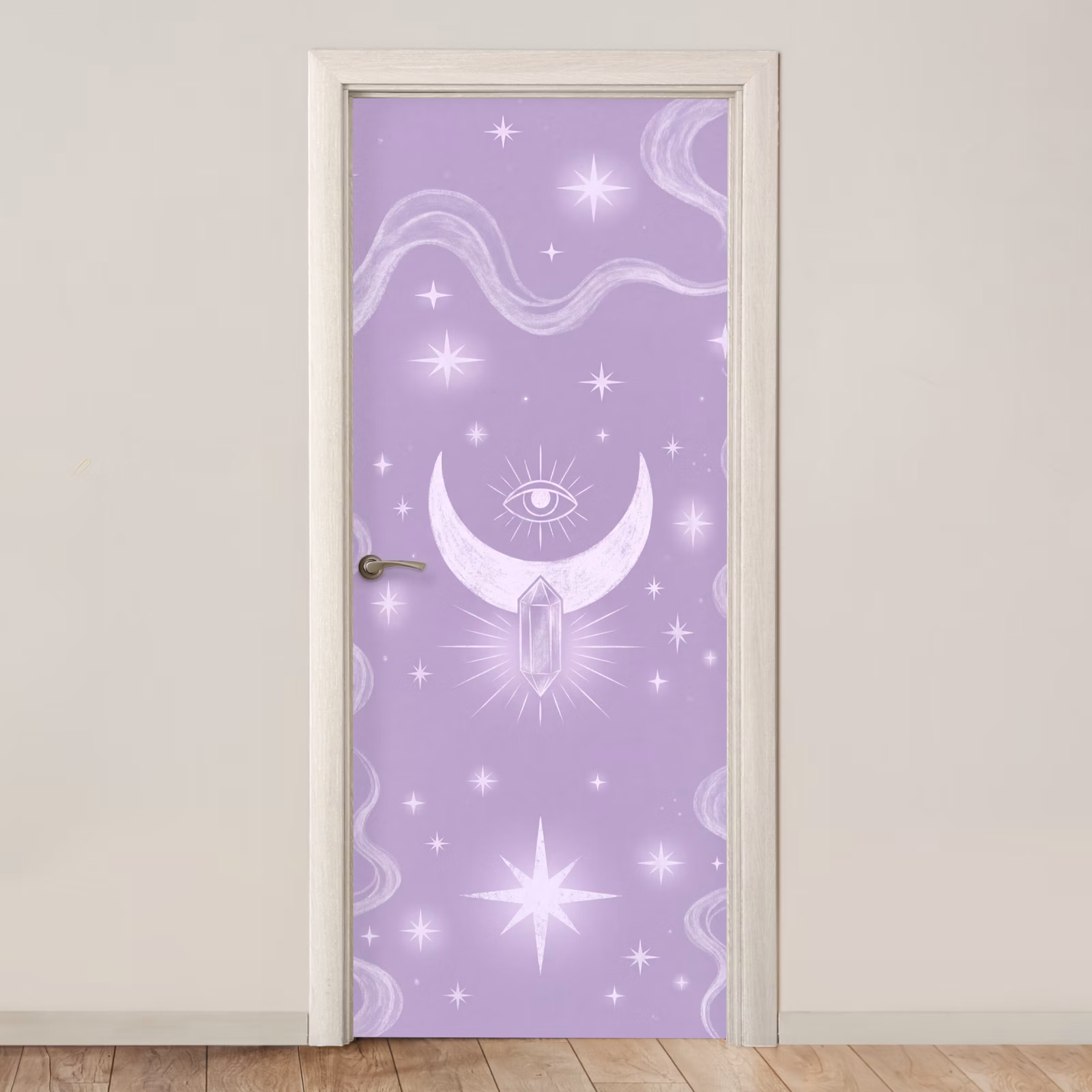 Deursticker - Maan - Mystiek - Paars — 1