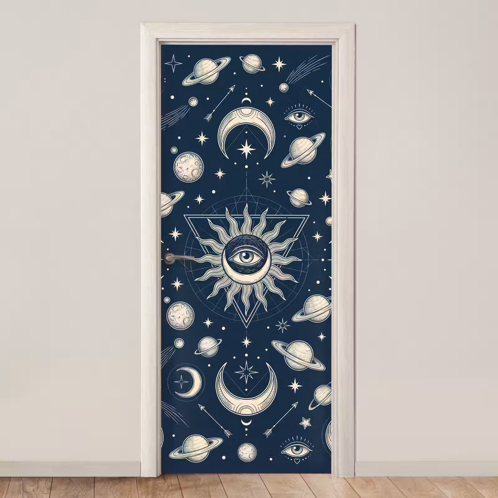 Deursticker - Zon Maan Sterren — 1