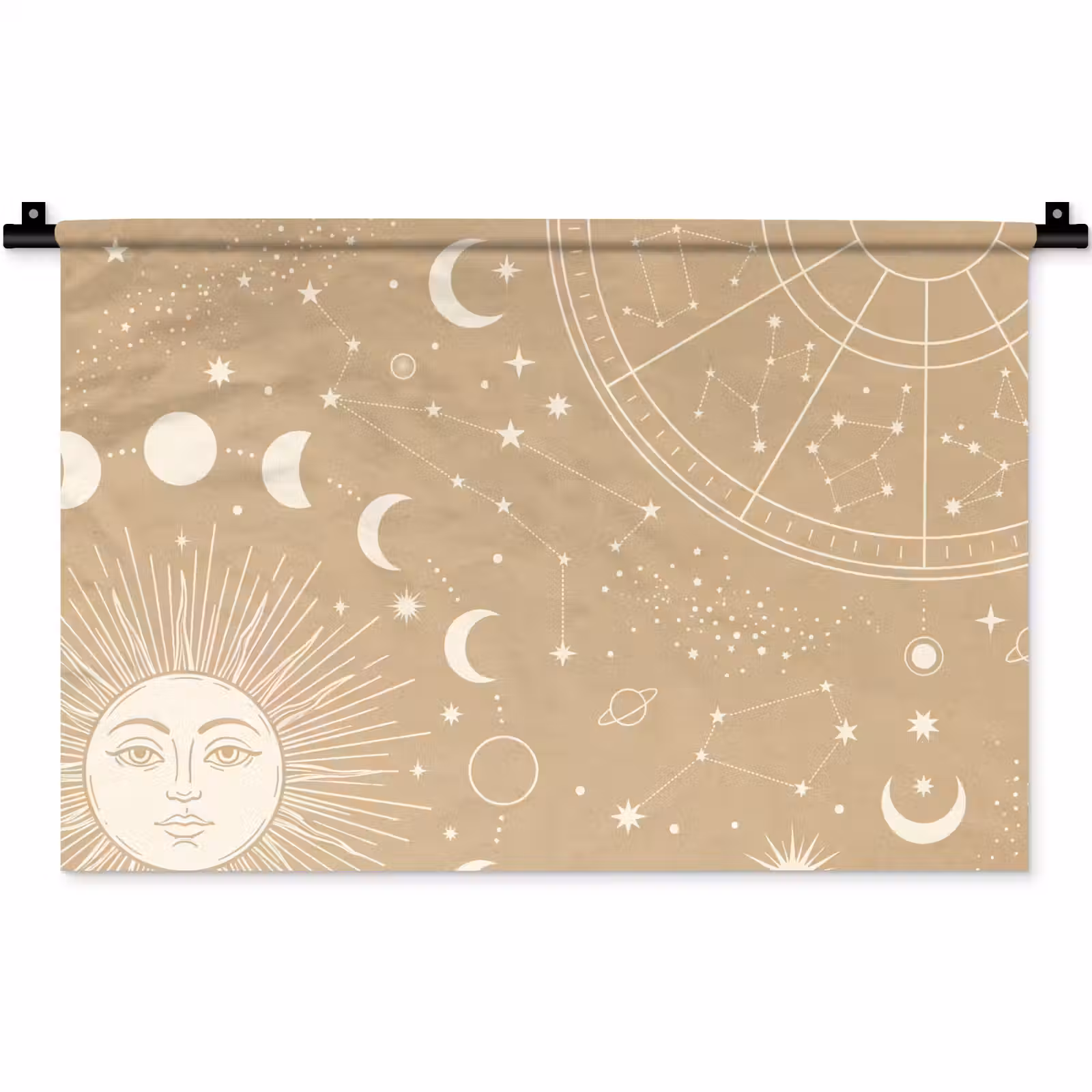 Wandkleed - Zon - Maan - Sterren — 1