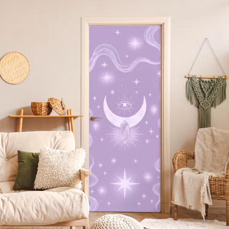 Deursticker - Maan - Mystiek - Paars — 4