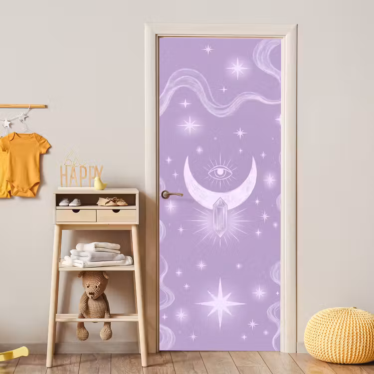 Deursticker - Maan - Mystiek - Paars — 6