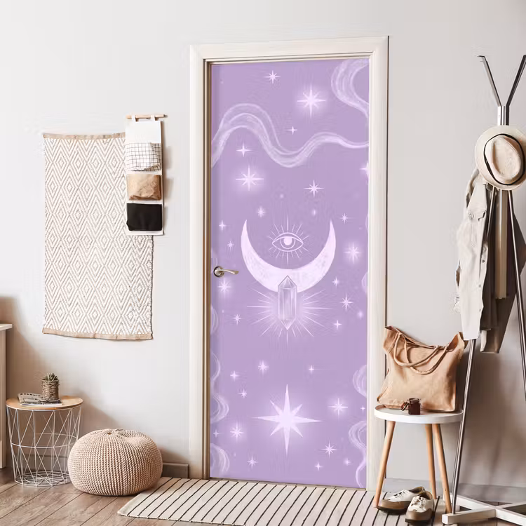 Deursticker - Maan - Mystiek - Paars — 8
