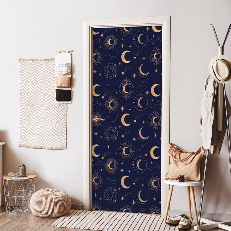 Deursticker - Maan - Sterren - Goud — 8