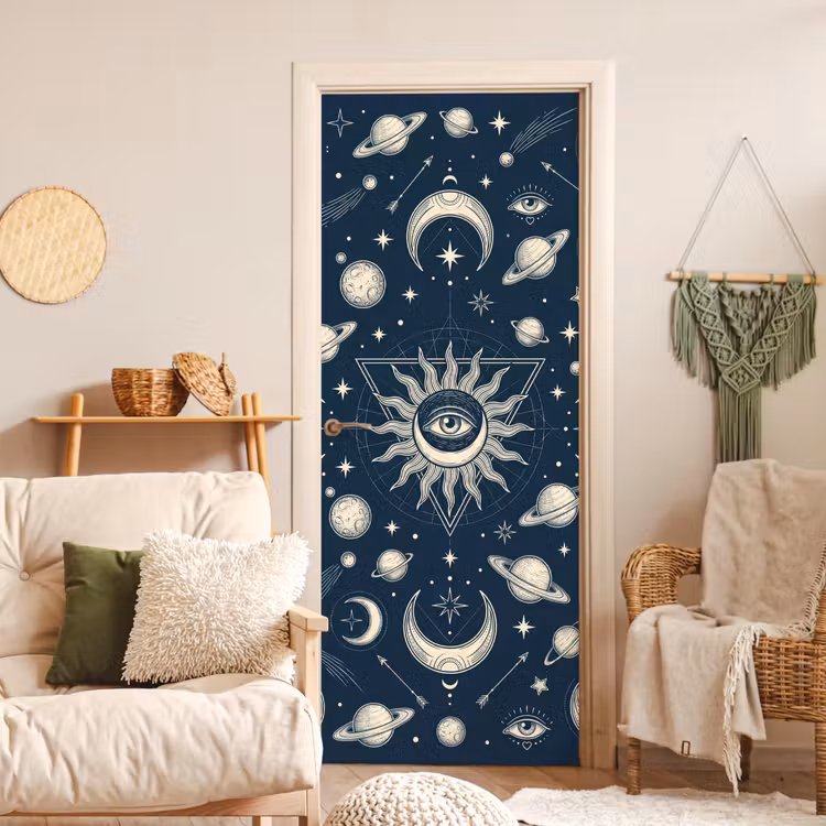 Deursticker - Zon Maan Sterren — 4