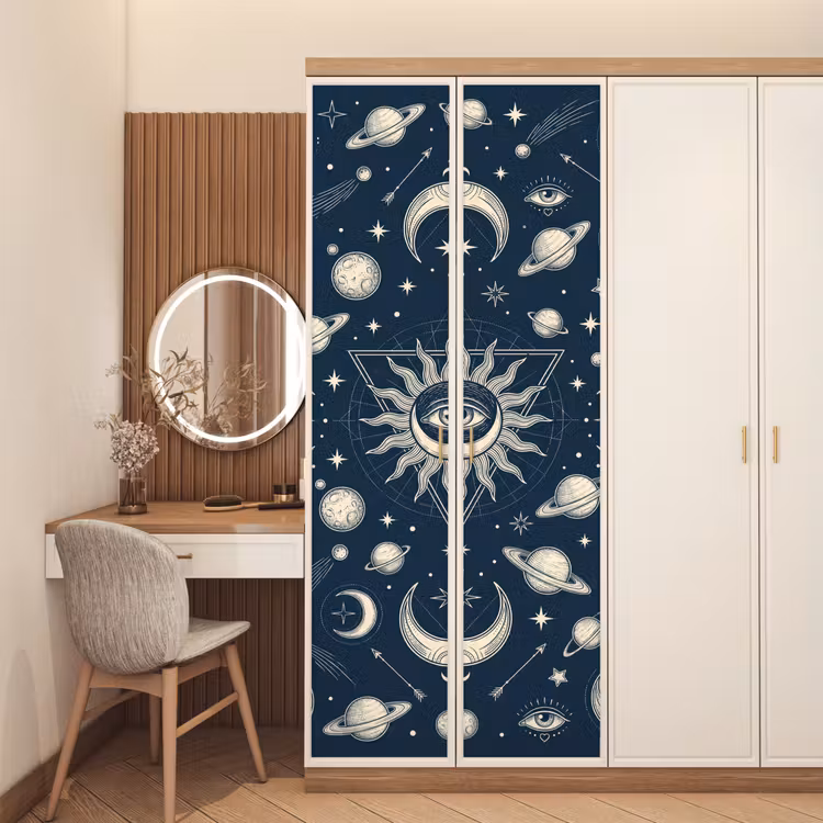 Deursticker - Zon Maan Sterren — 5