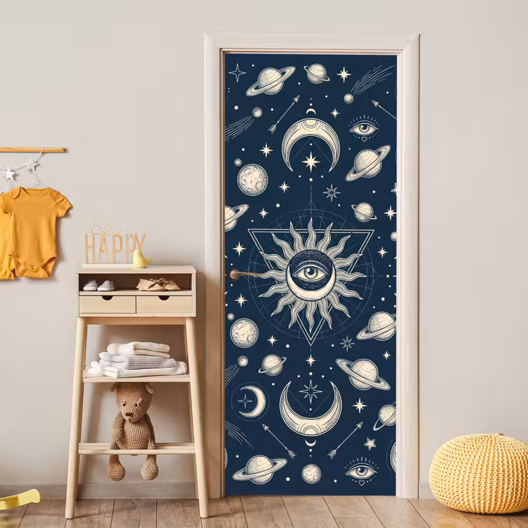 Deursticker - Zon Maan Sterren — 6