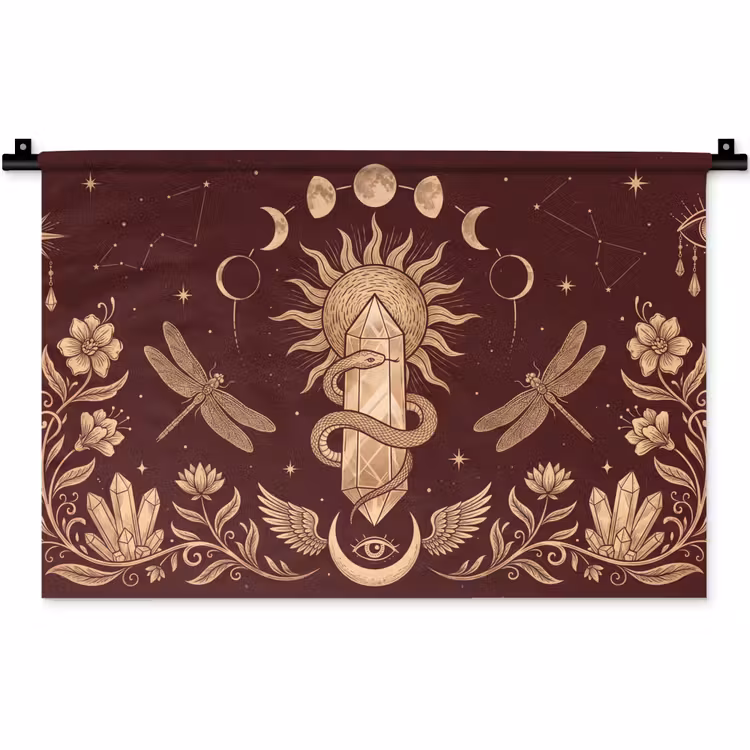Wandkleed - Mystiek - Hemel - Goud — 1