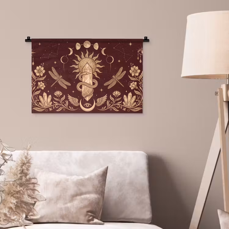 Wandkleed - Mystiek - Hemel - Goud — 2