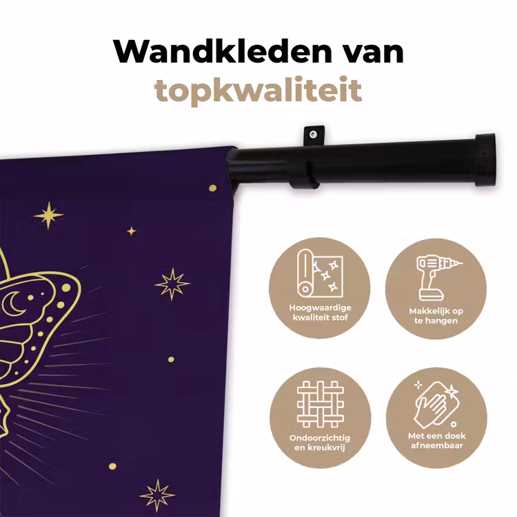 Wandkleed - Vlinder - Maan - Mystiek — 3