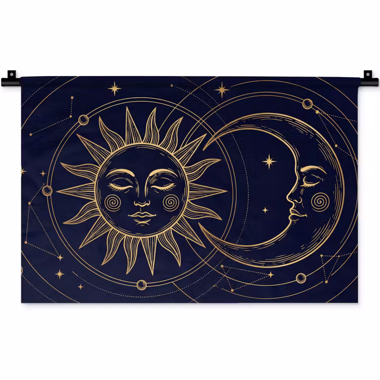 Wandkleed - Zon - Maan - Astrologie — 1