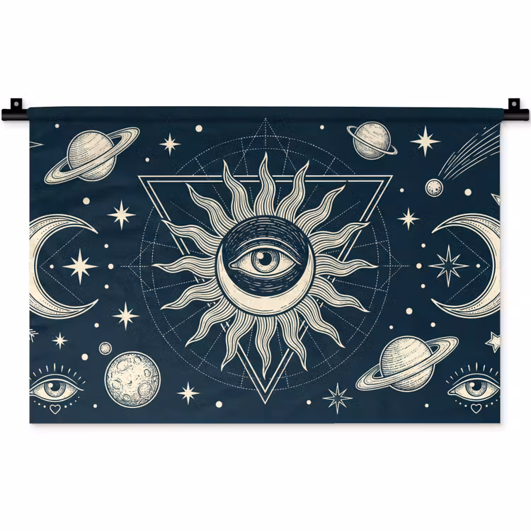 Wandkleed - Zon Maan Sterren — 1