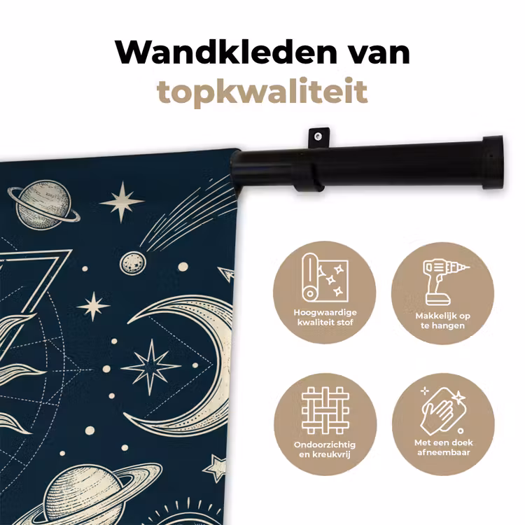 Wandkleed - Zon Maan Sterren — 3