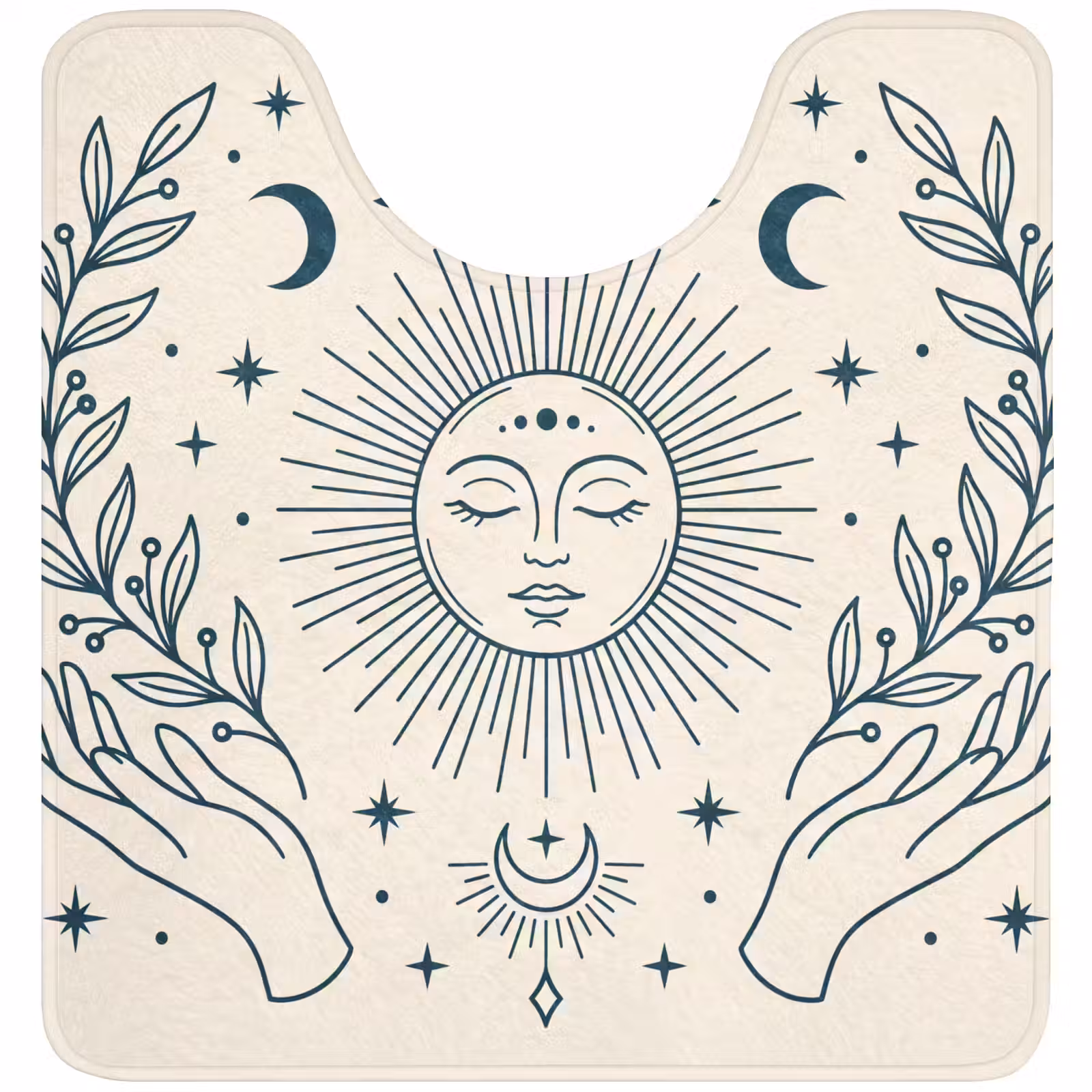 WC Mat - Zon Maan Illustratie — 1