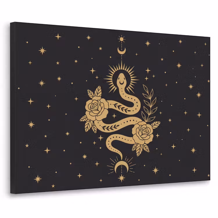 Art frame - Slang - Bloemen - Mystiek — 1