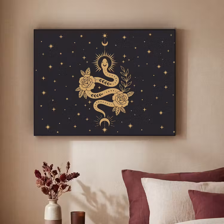 Art frame - Slang - Bloemen - Mystiek — 3