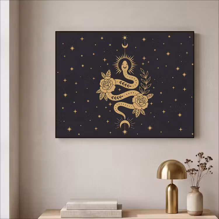 Art frame - Slang - Bloemen - Mystiek — 5