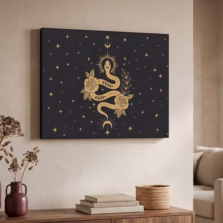 Art frame - Slang - Bloemen - Mystiek — 7