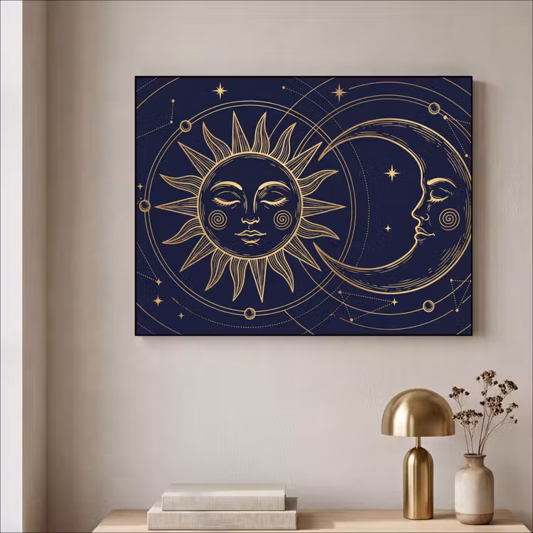 Art frame - Zon - Maan - Astrologie — 5