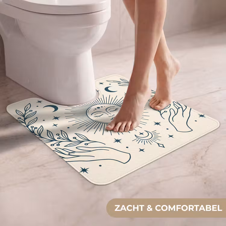 WC Mat - Zon Maan Illustratie — 5