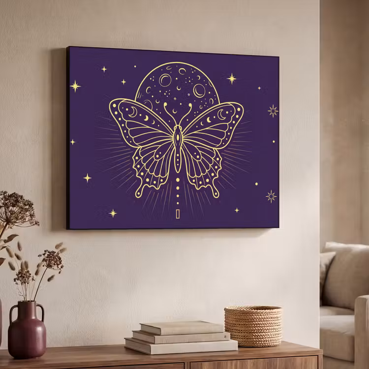 Art frame - Vlinder - Maan - Mystiek — 7