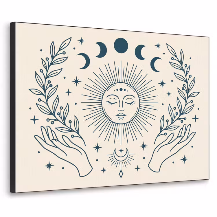 Art frame - Zon Maan Illustratie — 1
