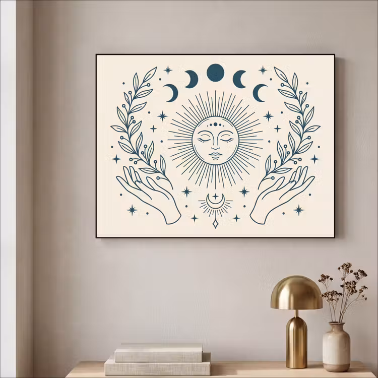 Art frame - Zon Maan Illustratie — 5