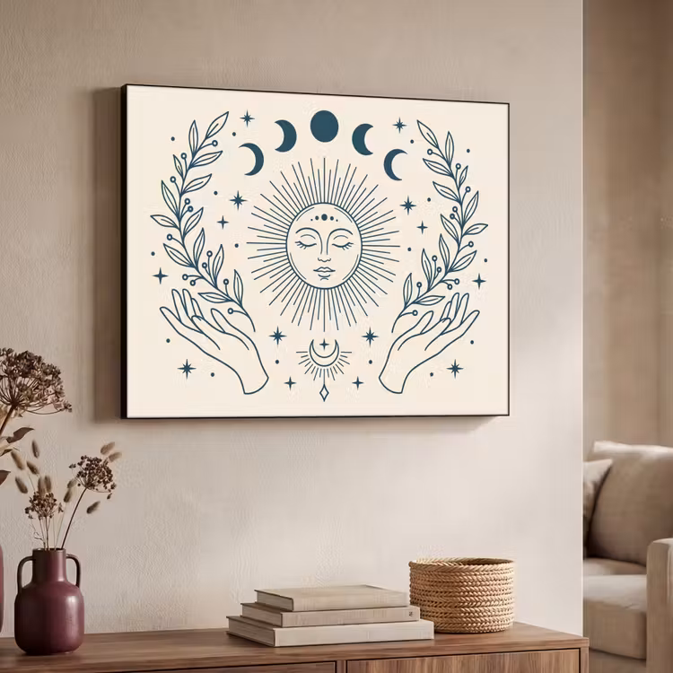 Art frame - Zon Maan Illustratie — 7
